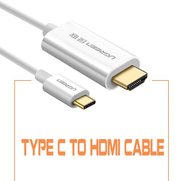 Cáp chuyển đổi USB Type-C to HDMI hỗ trợ 4K, 3D dài 1,5m chính hãng Ugreen 30841